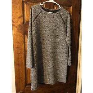 Tweed Long-Sleeve Dress